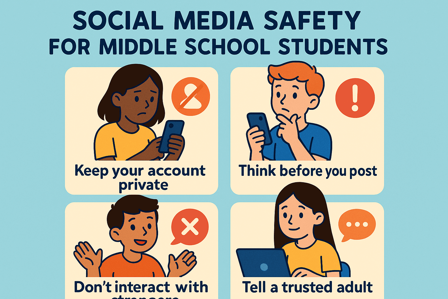 Social Media Safety for Middle School Students